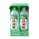 TOBIN Emergency Eyewash Solution - 1000ml × 2 Lub raj mis Nrog Phab Ntsa Mount Bracket (SAC2127)