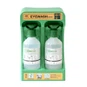 TOBIN Emergency Eyewash Solution - 500ml × 2 Lub raj mis Nrog Phab Ntsa Mount Bracket (SAC2272)