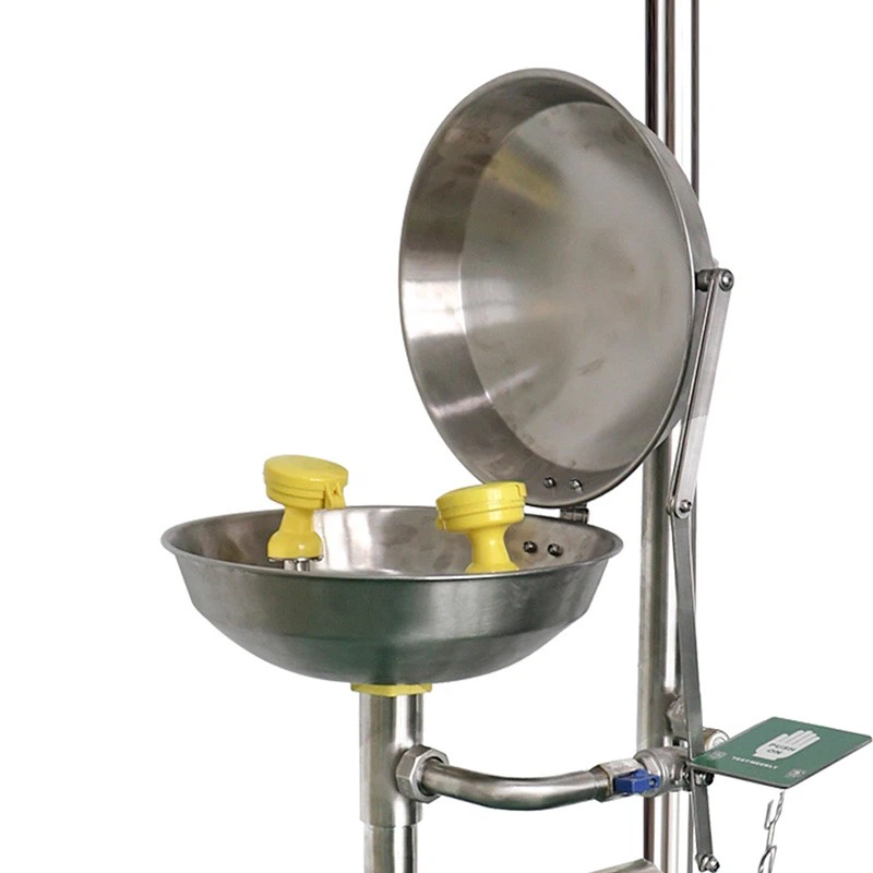 SYSBEL Combination Safety Shower And Linkage Flip-Top Eyewash Station